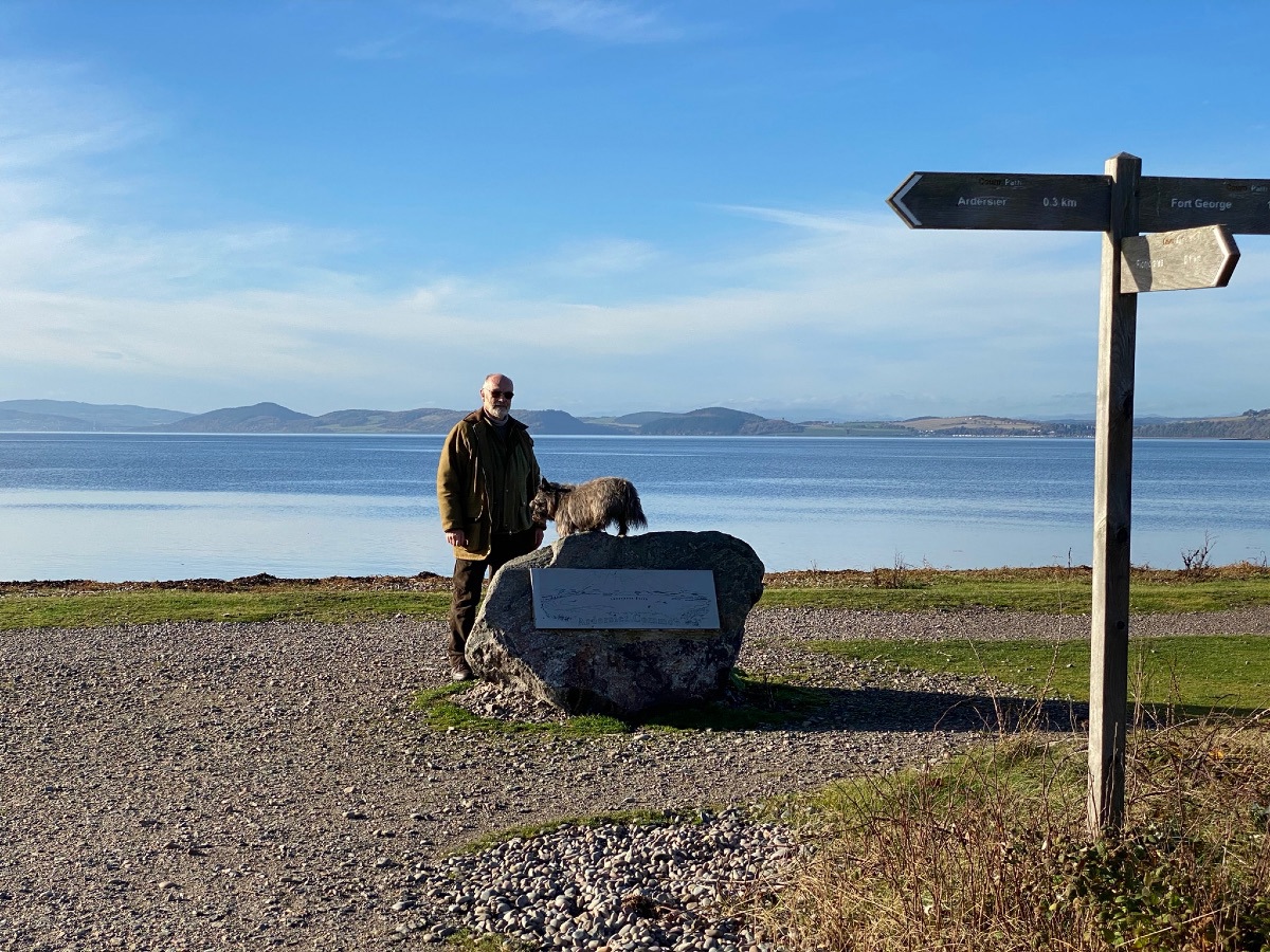 The Ardersier coast path is well surfaced Ardersier Common and the Moray Firth